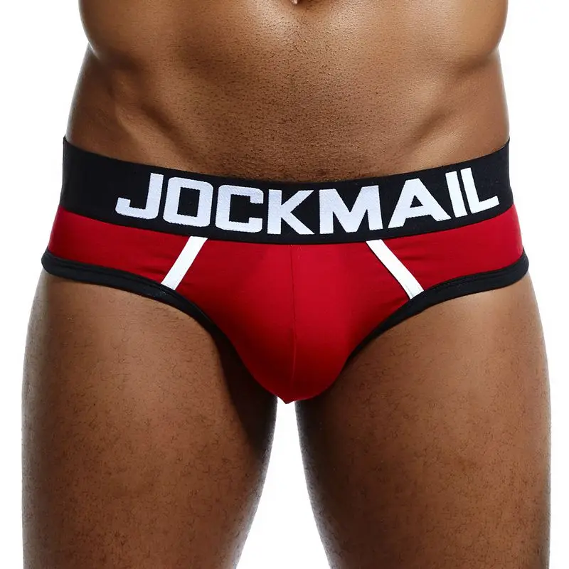 JOCKMAIL Брендовые мужские брифы слипы для геев одежда сна дышащие хлопковые трусы