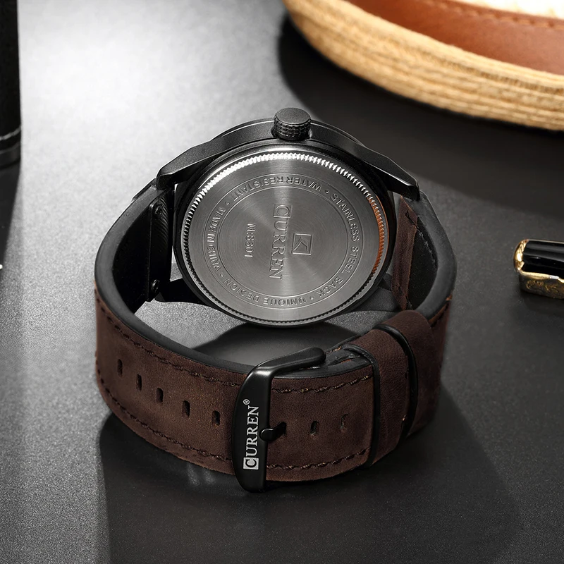 

Army Military Sports Quartz Watch men's Top luxury Brand Leather strap Waterproof Wristwatch Male Clock Designer
