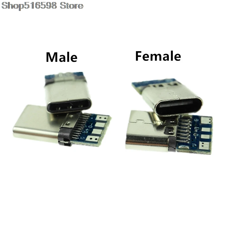 USB 3 1 Тип C разъем 24 штифтов мужской/муфтовый стыковочный переводник адаптер