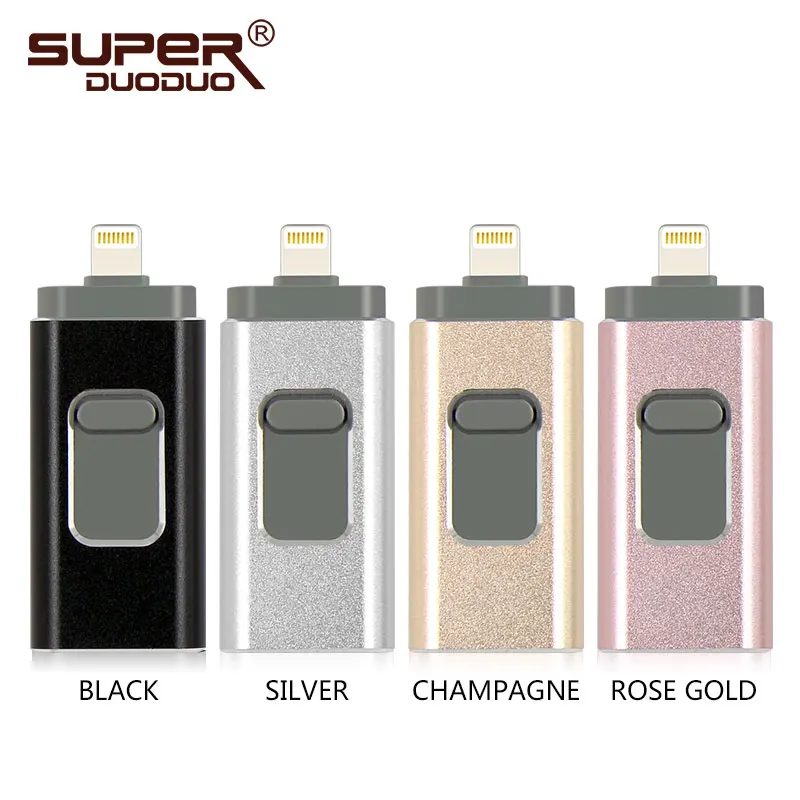 

USB Flash Drive For iPhone X/8/7/7 Plus/6/6s/5/SE/ipad OTG Pen Drive HD Memory Stick 8GB 16GB 32GB 64GB 128GB Pendrive usb 3.0