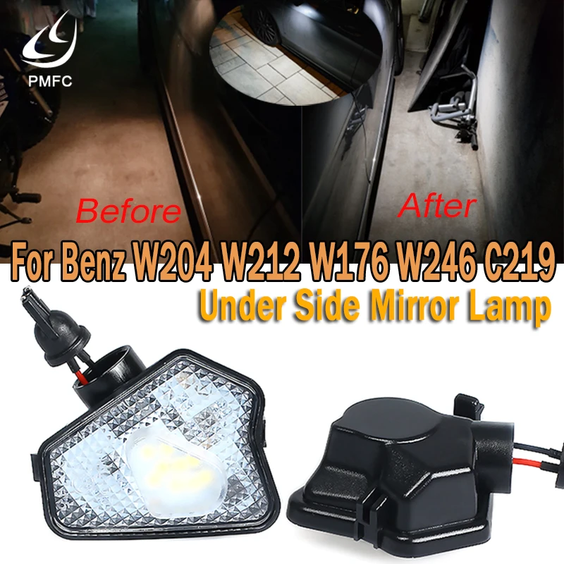 PMFC 2 шт. светодиодный путь светильник под боковое зеркало с подсветкой LED лампа в