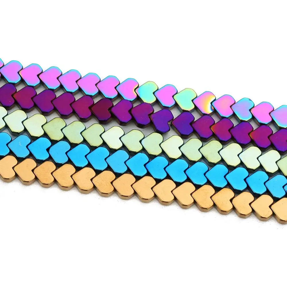 Натуральный камень Бусины сверкающие 4/6/8 мм Сердце Форма гематитовые бусины для