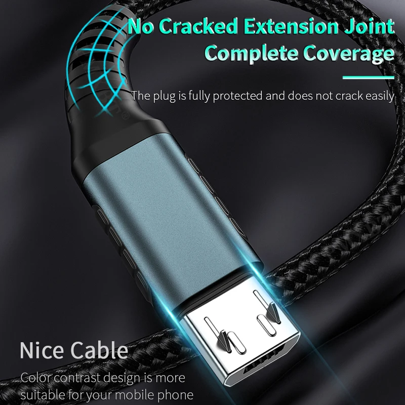 Фото Кабель с разъемами USB Type-C и Micro для Samsung S7 Xiaomi Android быстрая зарядка Мобильные Кабель с разъемами USB Type-C и Micro для Samsung S7 Xiaomi Android быстрая зарядка Мобильные