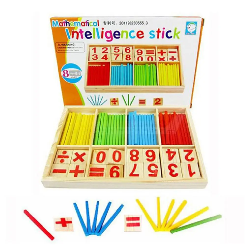 HobbyLane Preschool Educational Toys Wooden Mathematical Intelligence Stick Block Counting Sticks for Girls and Boys | Игрушки и хобби