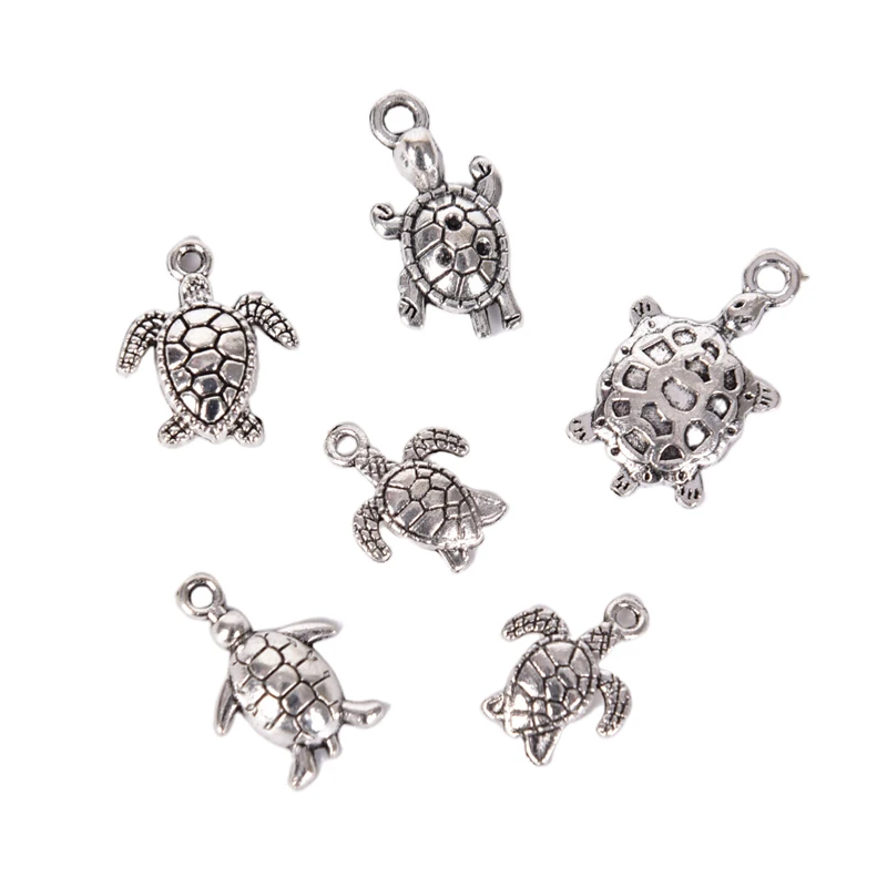 16Pcs/Set Mixed Batch Tibetan Starfish Sea Turtles Tortoise Charm Pendant Jewellery Findings | Украшения и аксессуары