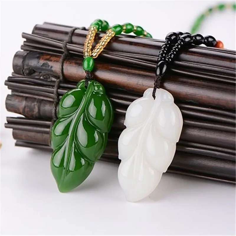 

Лидер продаж, ожерелье из натурального нефрита с богатыми листьями ручной работы, подвеска, модные ювелирные изделия, аксессуары для мужчин...