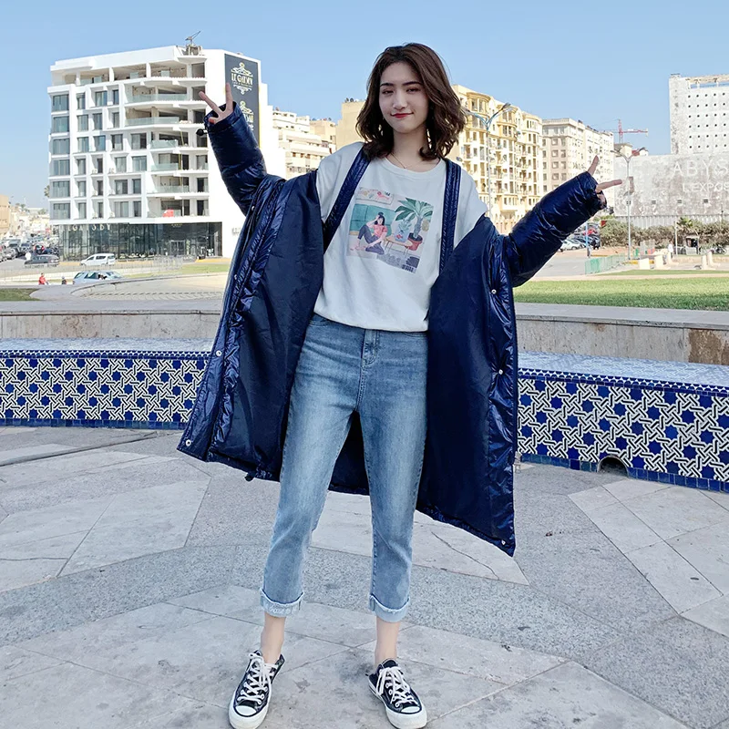 Женский длинный пуховик с мехом и капюшоном на зиму|Женские парки| |