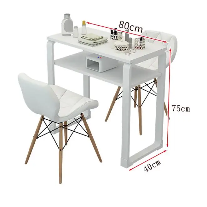 

Manicure table and chair set double deck economy special price net red European style single small simple table and chair