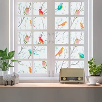 film bird privacy non adhesive frosted decoration window film glass uv protection electrostatic paste suitable stained glass