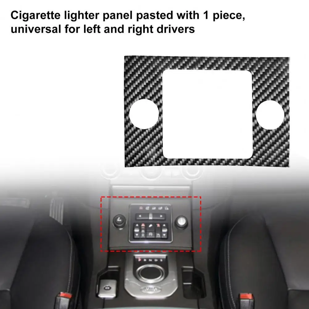 

80% Hot Sales!! Car Sticker Trim Easy-Using Better Visual Effects Carbon Fiber Cigaretted Lighter Panel Cover for Land Rover Dis