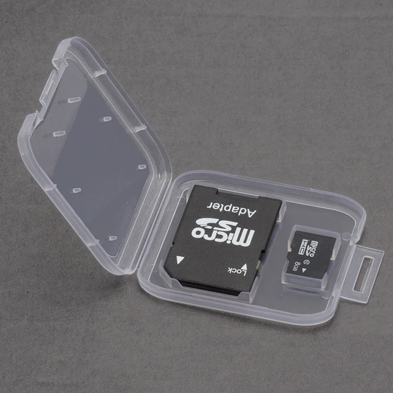SD Memory Card Case TD Holder Protector Transparent Box Plastic Storage Cases | Компьютеры и офис