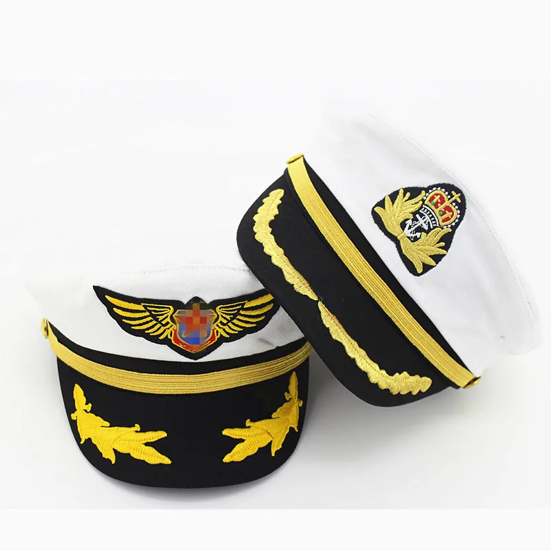 Cotton Navy Hat Cap for Men Women Children Fashion Flat Army Sailor Captain Uniform Boys Girls Pilot Caps Adjustable | Аксессуары для