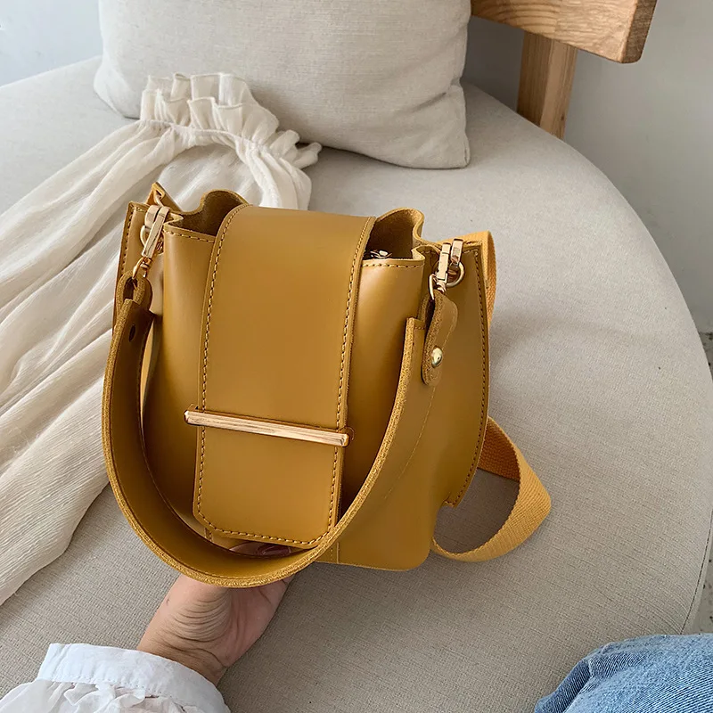 

New Designer Women Handbags PU Leather Bucket Shoulder Bags Female Fashion Brand Larger Capacity Crossbody Messenger Bags Girls
