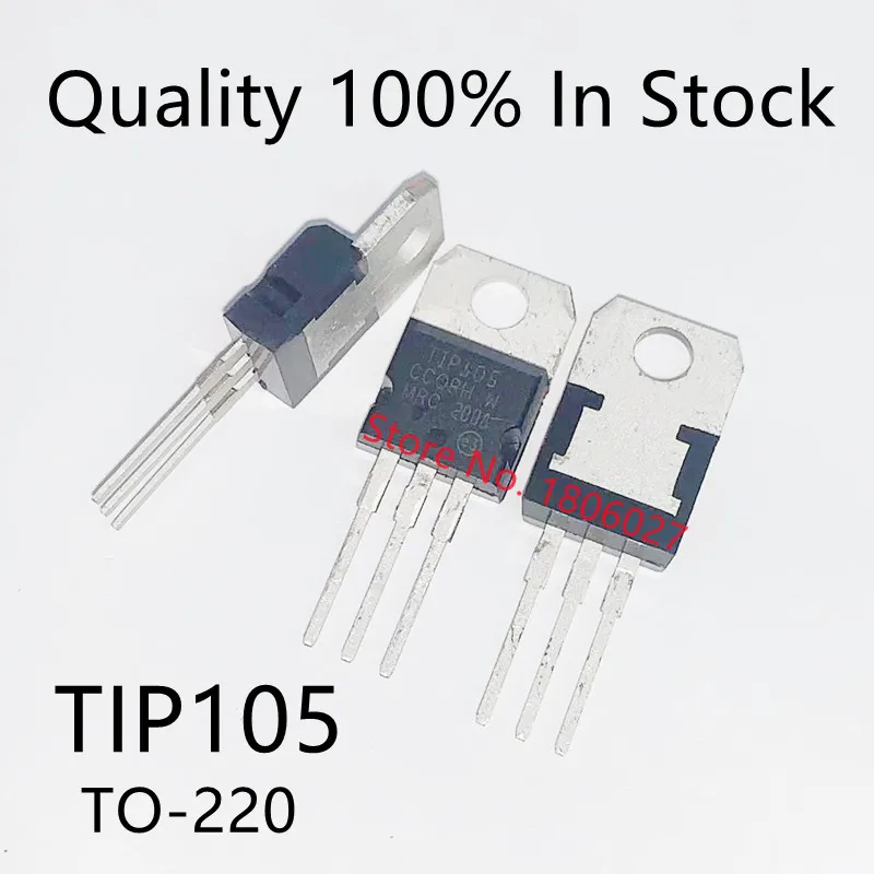 10 шт./лот TIP105 In-line TO-220 NPN Darlington транзистор | Электронные компоненты и