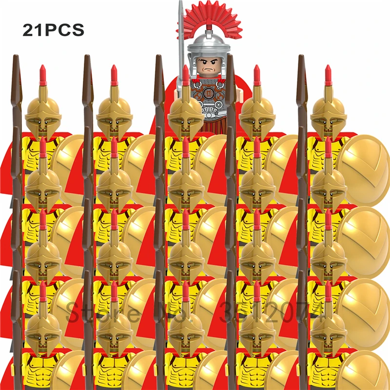 

Medieval Castle Knights Kingdom Figures Centurion Spartacus Army Sets Market Helmet Weapons Building Blocks Kids Gift Toys