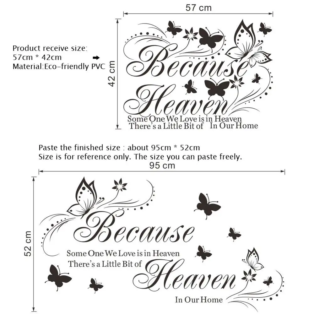 Английский художественный стикер на стену с бабочками Вдохновляющие обои для