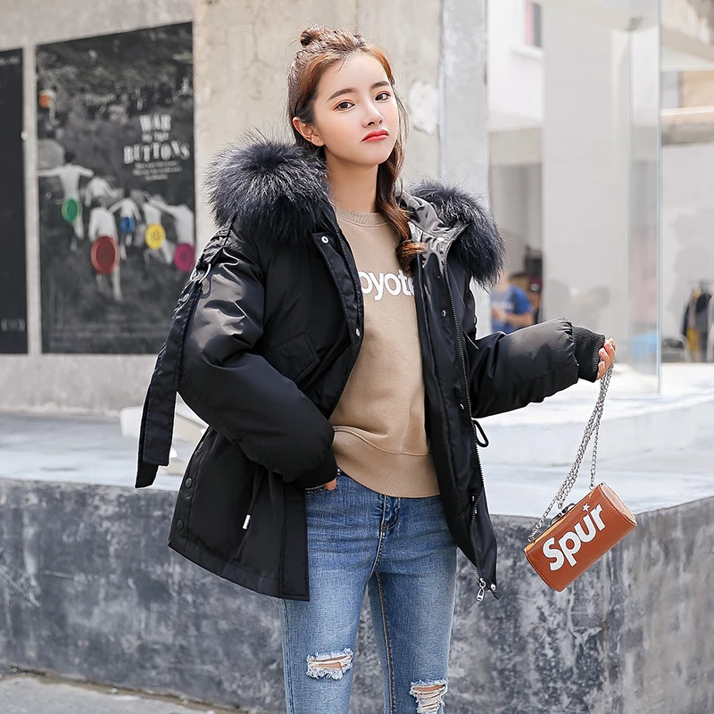 

hot Sale Women Parkas Fur Liner Hooded Female Winter Coat Women Thicken Wadded Jacket Long Parkas Gilrs Jaqueta Feminina