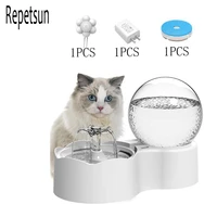 2 3l automatic cat water fountain with faucet dog water dispenser transparent filter drinker pet sensor auto drinking feeder
