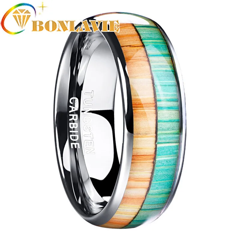 Кольцо мужское из вольфрамовой стали украшение с инкрустацией в виде купола