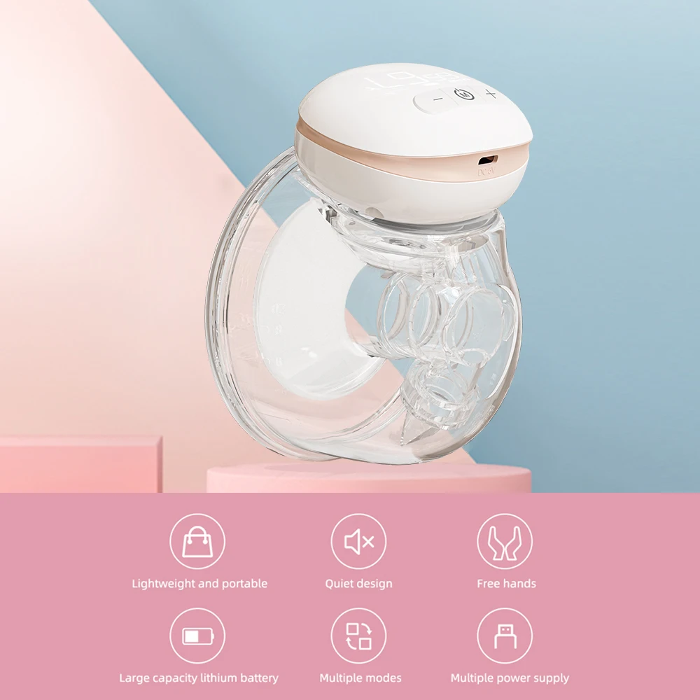 YOUHA 2 pcs Wearable Breast Pump Hands Free Electric Portable Cup 8oz/ 240ml BPA-free Breastfeeding Milk Collector | Мать и ребенок