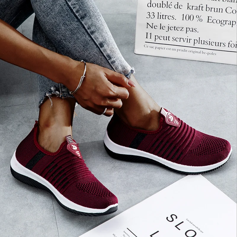 

Women's Shoes Knitted Socks Sneakers Women's Wedge Flat Oversized Loafers Flat Shoes Covers Breathable and Comfortable Hiking
