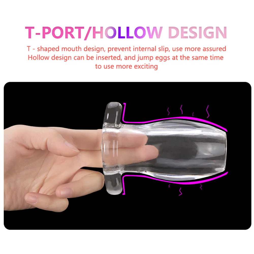 Stretching Anal Dilator Plug Appliance Enema Cleaning Male Hollow Anus Dildo Extension Toys |