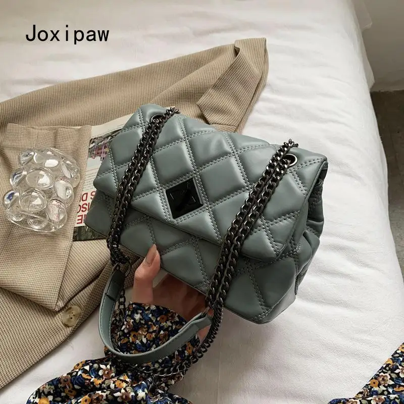 Женская маленькая сумка-мессенджер из искусственной кожи с вышивкой и цепочкой