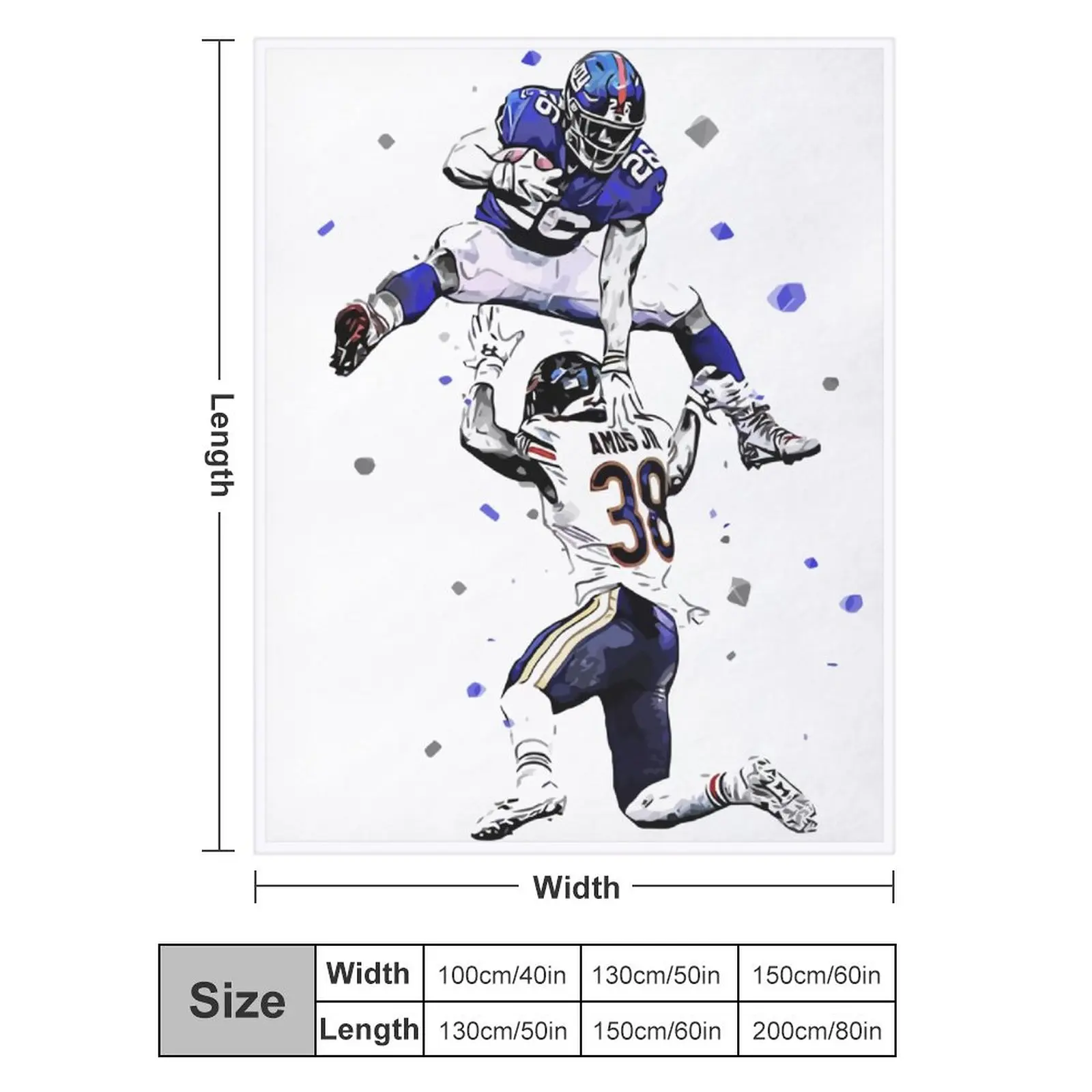 

Blanket 26 Saquon Barkley (2) Ultra Soft Micro Fleece Cozy Lightweight Microfiber Flannel All Season Living Room Bedroom Vertic