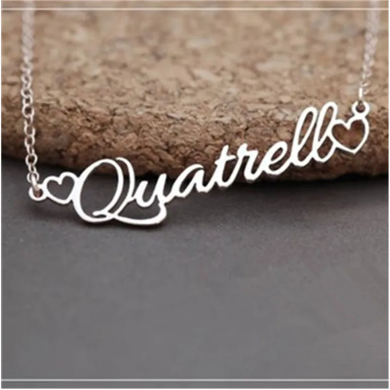 Персонализированные именные ожерелья на заказ любовь с крошечным сердцем Любовь