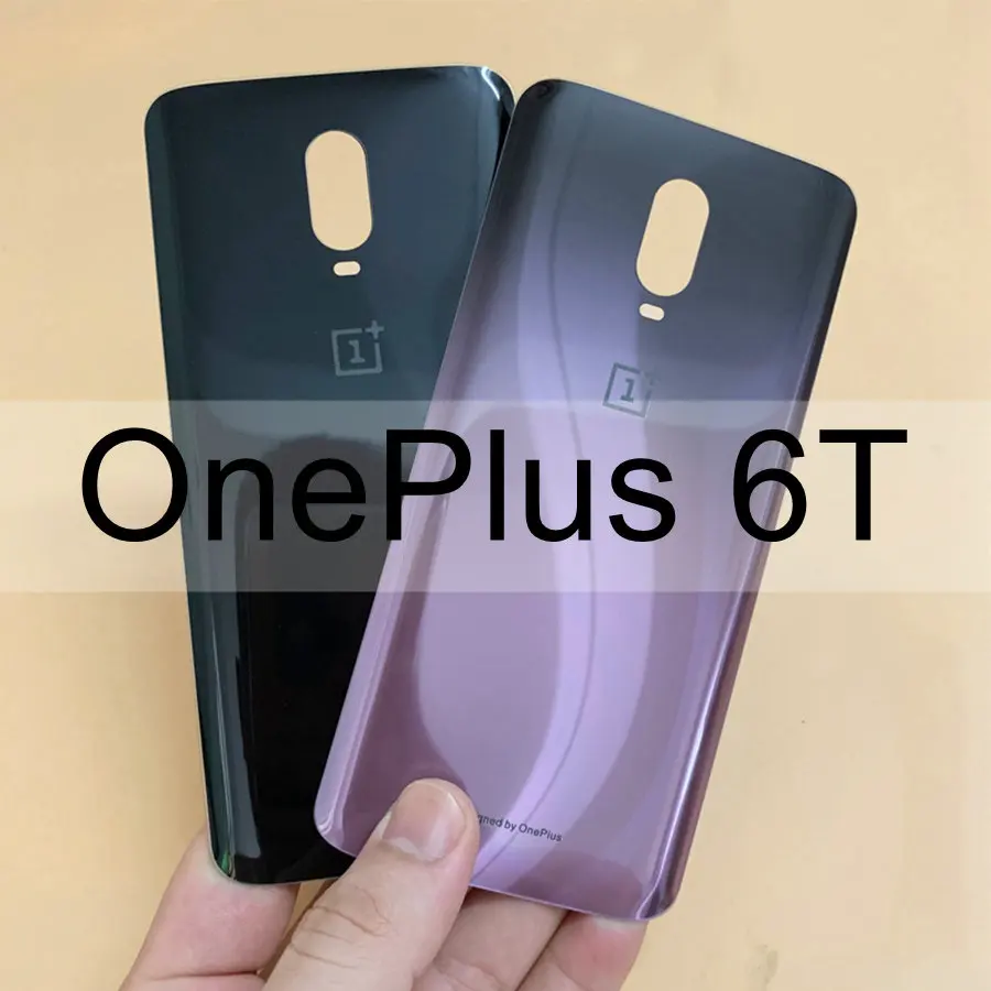 Чехол для аккумулятора Oneplus 6 6T Задняя стеклянная крышка One Plus задняя оконная