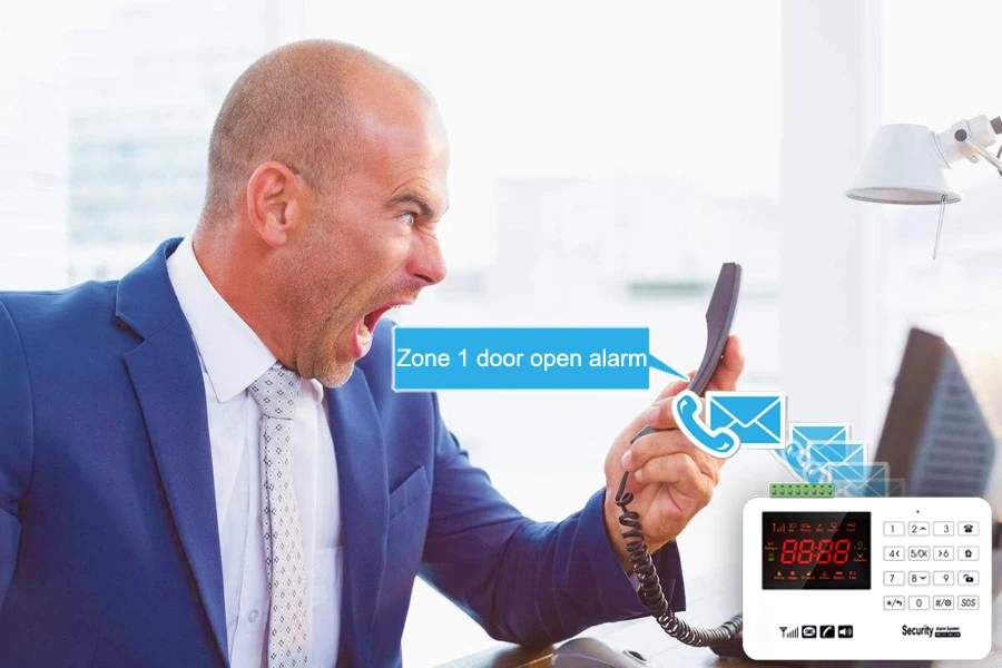 Беспроводная Проводная gsm домашняя сигнализация pir Проводные детекторы Проводная дверь открытая Поддержка Русский Английский Испанский язык голосовые подсказки