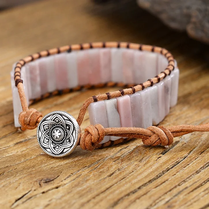pink quartz Браслеты Chakra регалит натуральные камни кожаный браслет Пара Йога ювелирные изделия - Окраска металла: pink quartz