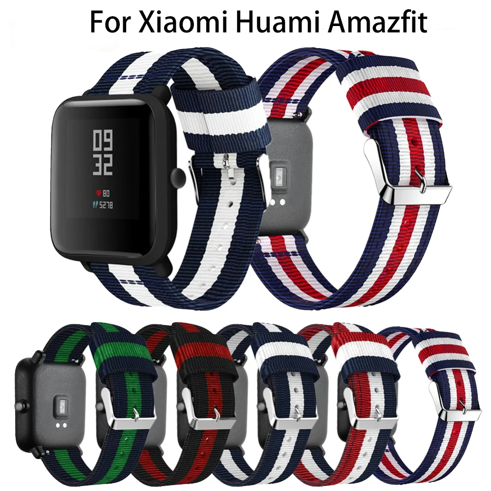 

Нейлоновый Ремешок Для Xiaomi Huami Amazfit Stratos Pace 2 Youth Smart Watch Band для Huami Amazfit Youth браслет