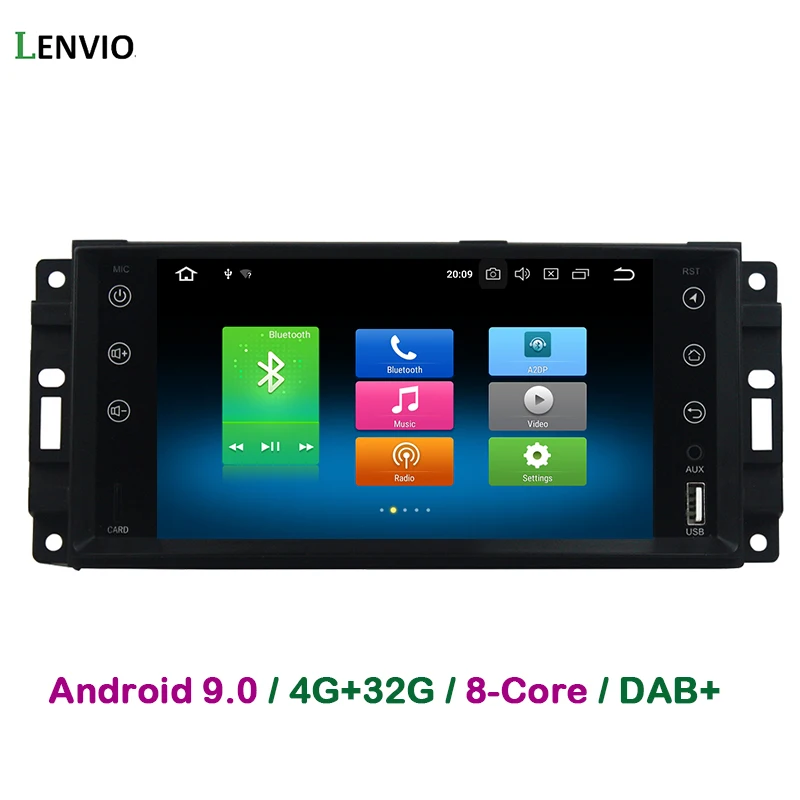 Автомобильный DVD плеер Lenvio 4 Гб ОЗУ 32 ПЗУ Восьмиядерный Android 9 0 для Jeep Commander Compass Grand