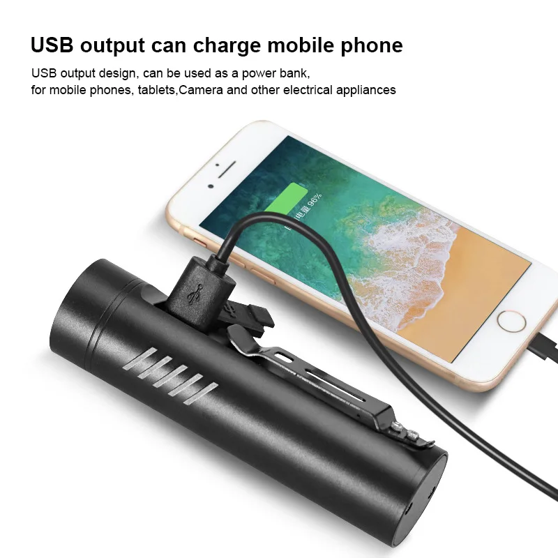 Велосипедный светильник набор USB Перезаряжаемые мини велосипед 2600 мА/ч Мощность