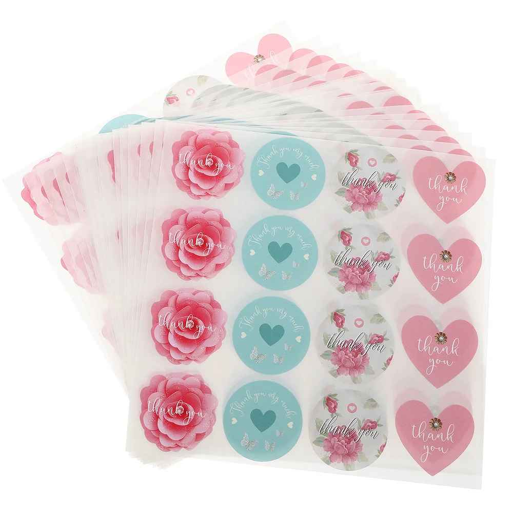 

1 Roll Thank You Tag Sticker Sealing Label Gift Wrapping Decal Sealing Decal