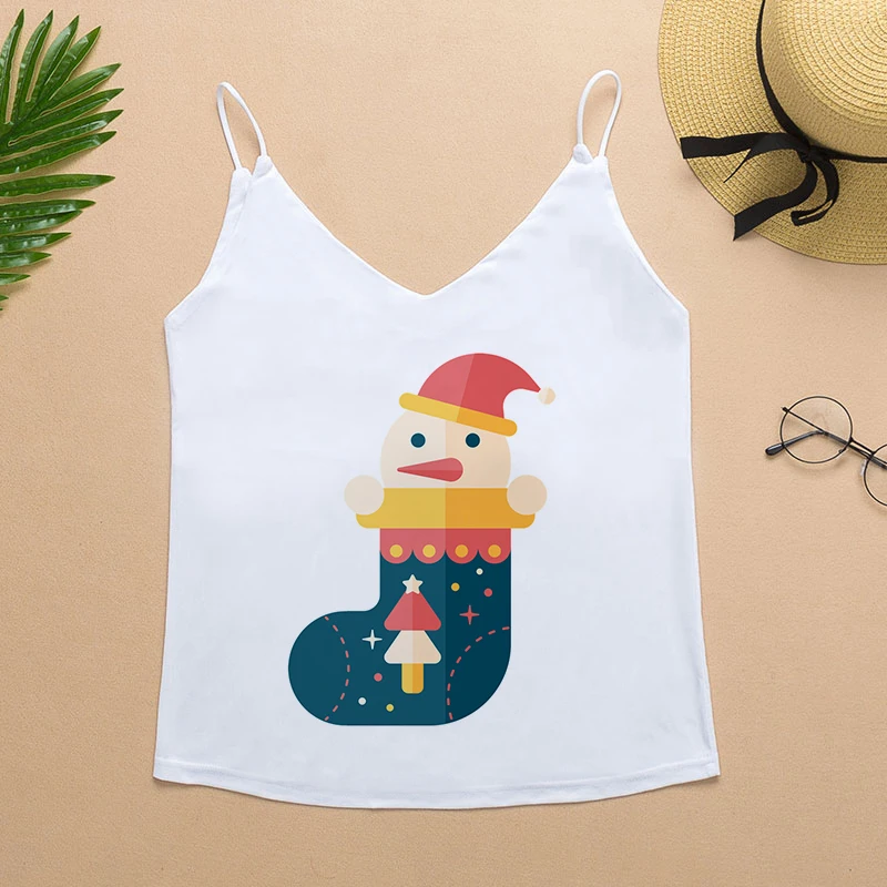 Женский укороченный топ на бретелях белый Повседневный Топ с v-образным вырезом и