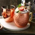 550 мл 18 унций молотковая медная позолоченная Московская мюла Кружка пивная чашка кофейная кружка медная позолоченная Коктейльная чашка