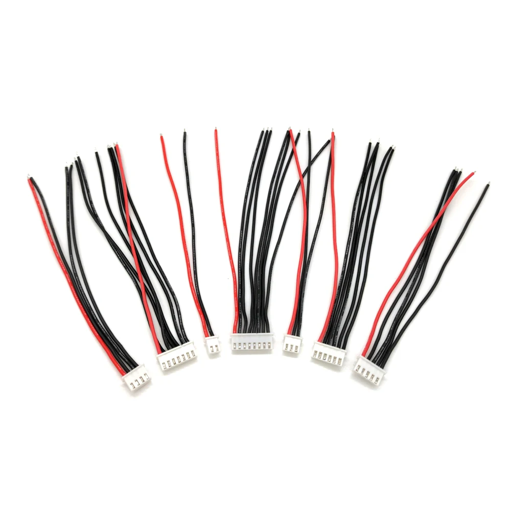 50 шт./лот 1S 2S 3S 4S 5S 6S 7S 15 см 22AWG Lipo Баланс провода удлинитель зарядный кабель