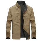 Мужская повседневная куртка, деловая ветровка из 100% хлопка, верхняя одежда, размер L-5XL