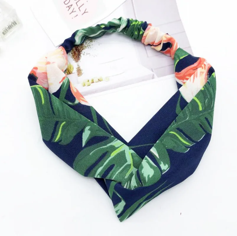 Повязка на голову женская с цветочным принтом резинки завязками |