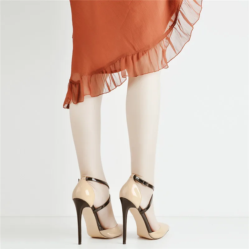 Женские туфли лодочки с Т образным ремешком onlyчайник на высоком каблуке 12 см