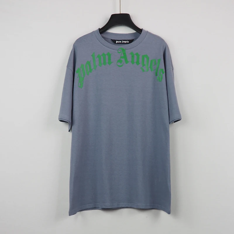 

Palm Angels letter printing couple street hip-hop popular simple wild men and women short-sleeved T-shirt 684545