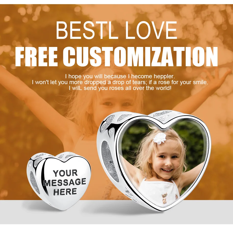 Шарм бусина из серебра 925 пробы с фото на заказ|Индивидуальные Бусины| |