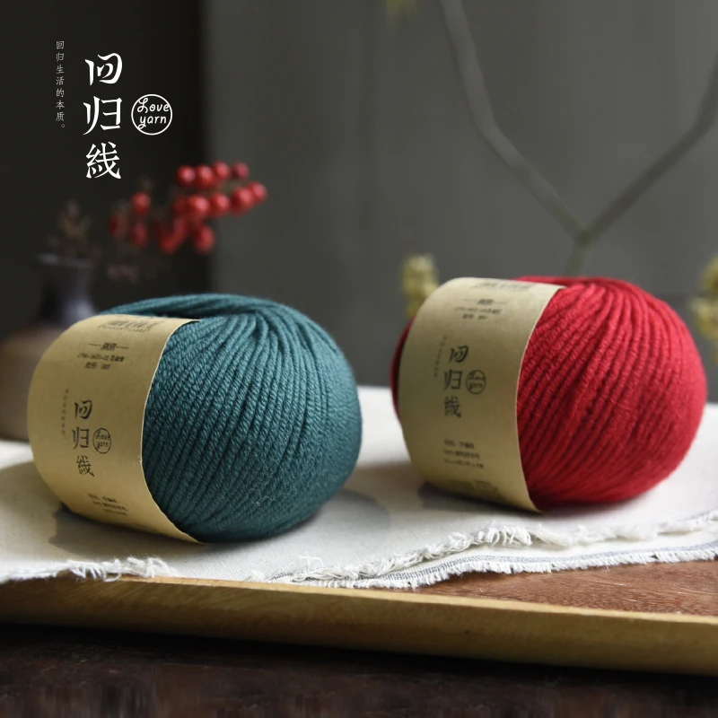 Пряжа из чистой шерсти мериноса в грубой пряже ручной вязки используемая для