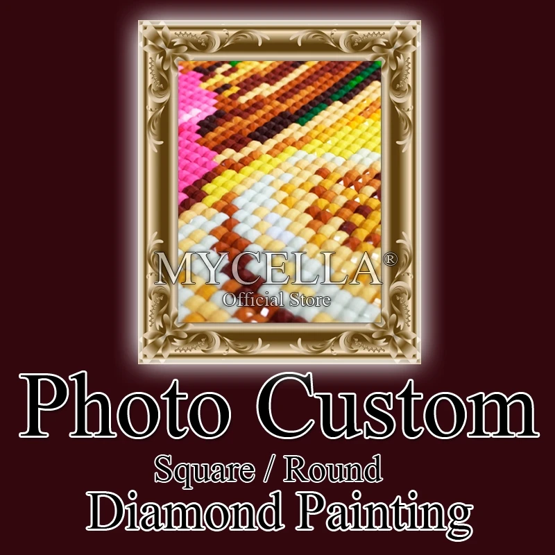 

DIY PHOTO CUSTOM Diamond Painting Picture Square/Round Rhinestones Diamond Embroidery Beadwork Cross Stitch 5D Mosaic Home Decor
