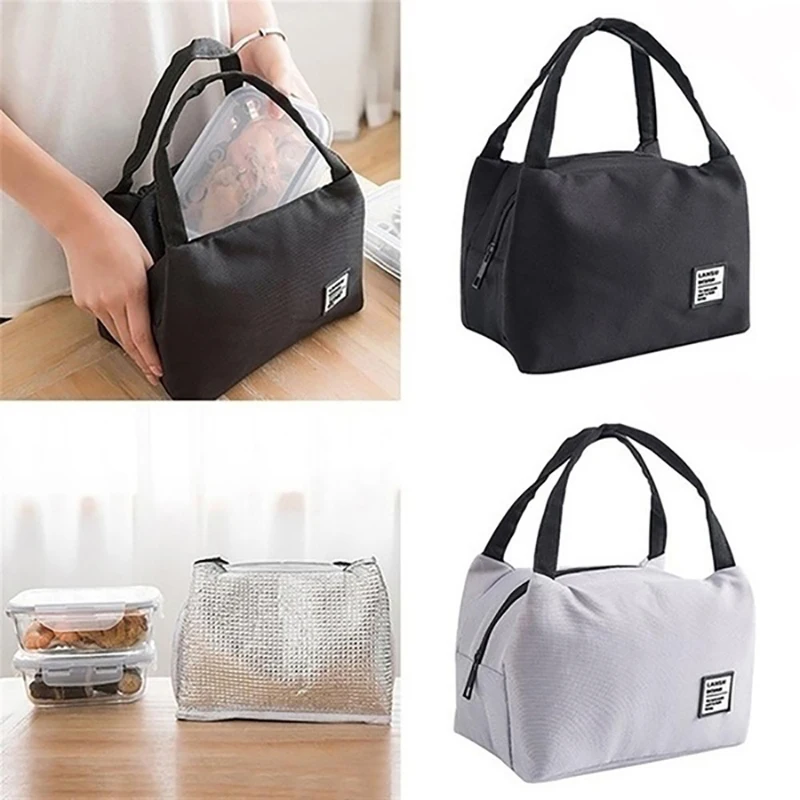 Portable Lunch Bag 2022 New Thermal Insulated Box Tote Cooler Bento Pouch Container School Food Storage Bags | Багаж и сумки