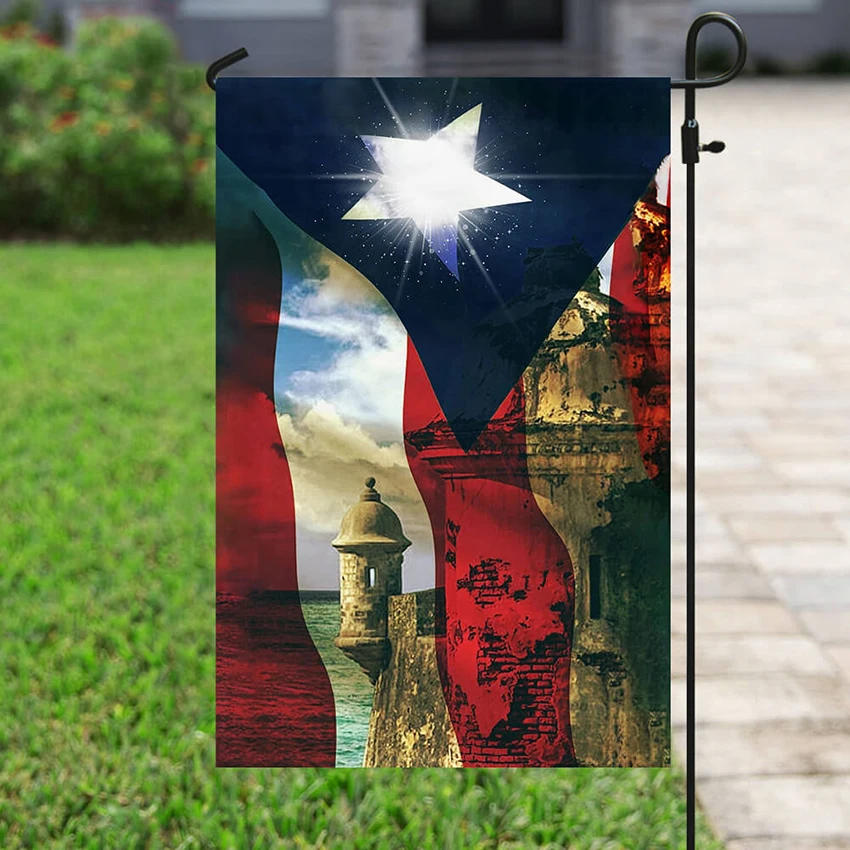 

Флаги и баннеры Boricua для дома, Пуэрто-Рико, яркие цвета для украшения сада, двора