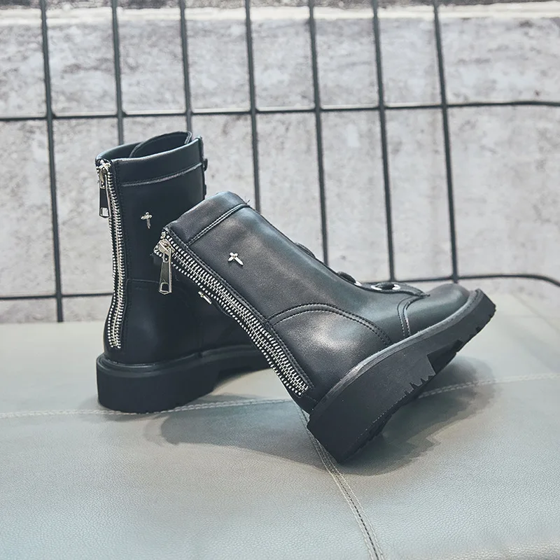 Женские ботинки до середины икры с перекрестной шнуровкой из искусственной кожи