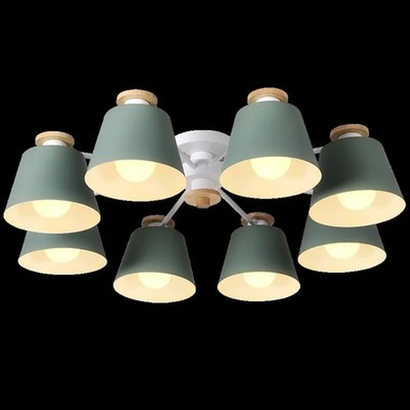 Гостиная люстры всасывания топ светильник ing серый цвет зеленый синий желтый